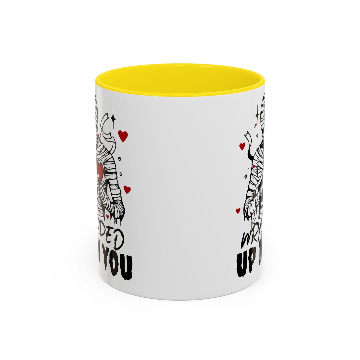 Wrapped Up In You Coffee Mug — Romantic Mummy Heart Accent Mug (11/15oz)