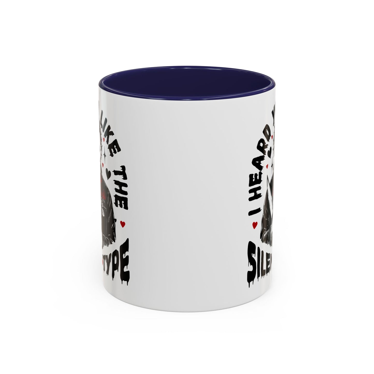 Accent Coffee Mug — "I Heard You Like the Silent Type" Horror Movie Michael Myers Design