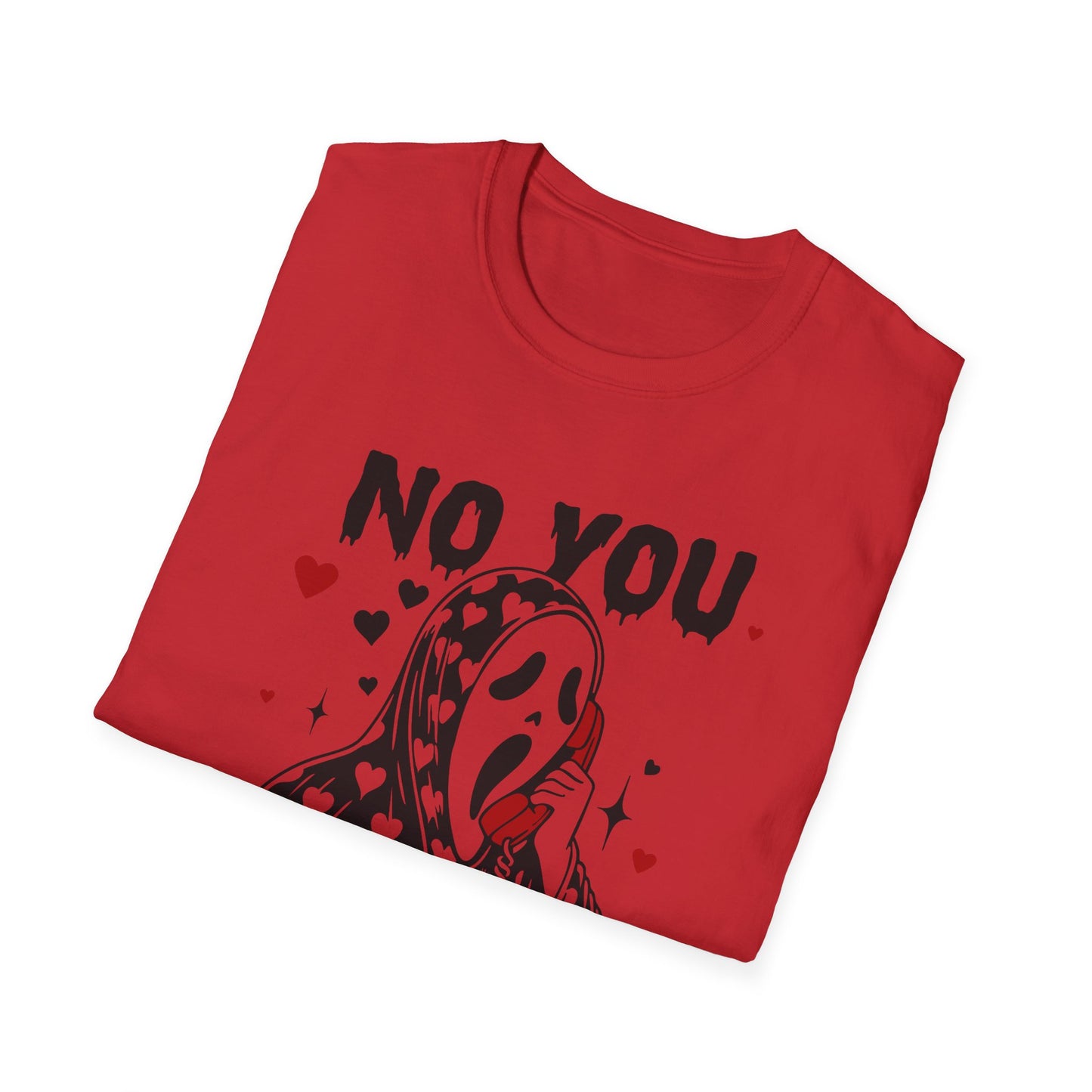 No You Hang Up— Scream Mask Valentine Tee