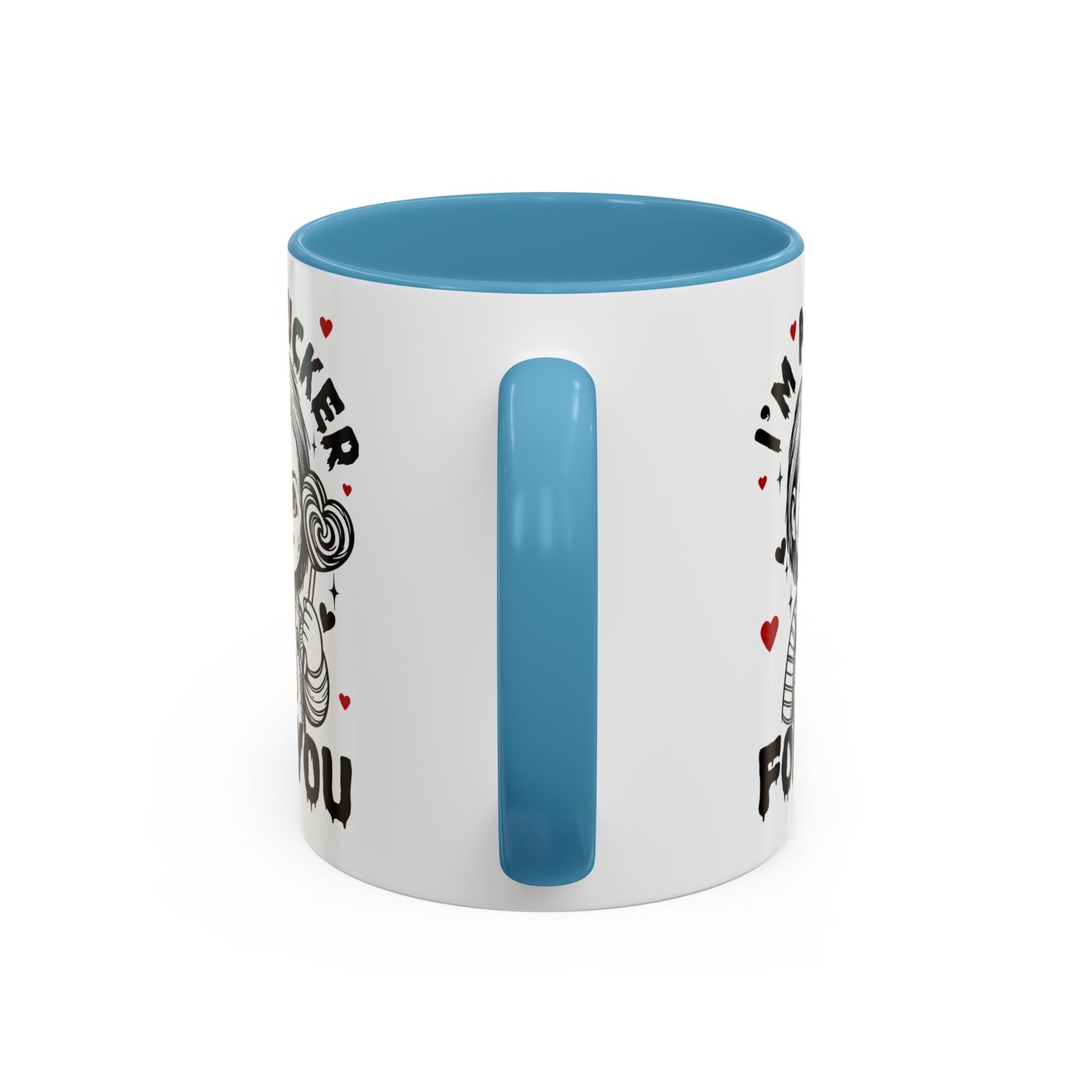 Coffee Mug — "I'm a Sucker For You" Cute Creepy Doll Valentine Accent Mug