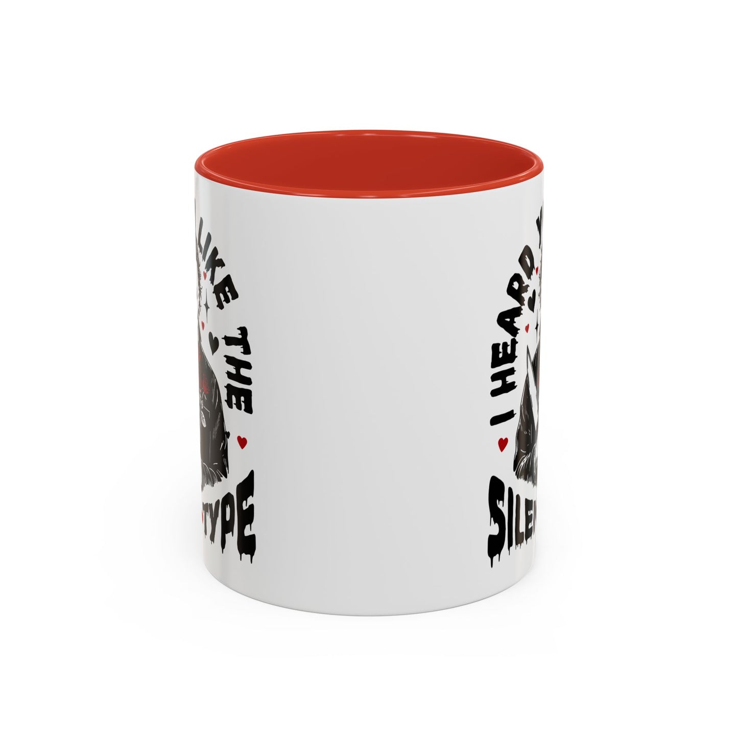 Accent Coffee Mug — "I Heard You Like the Silent Type" Horror Movie Michael Myers Design