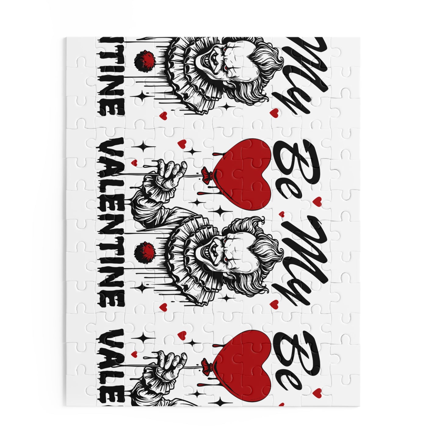 Horror Valentine Puzzle — 'Be My Valentine' Clown Heart Jigsaw (120/252/500 pcs)