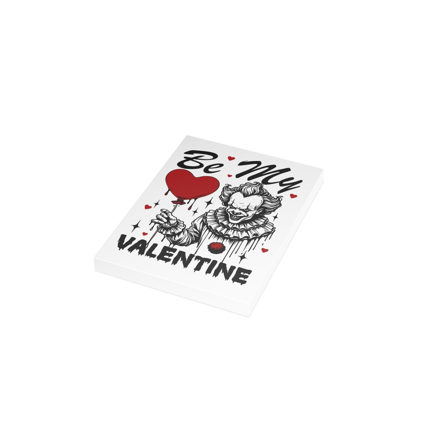 Creepy Clown "Be My Valentine" Greeting Card
