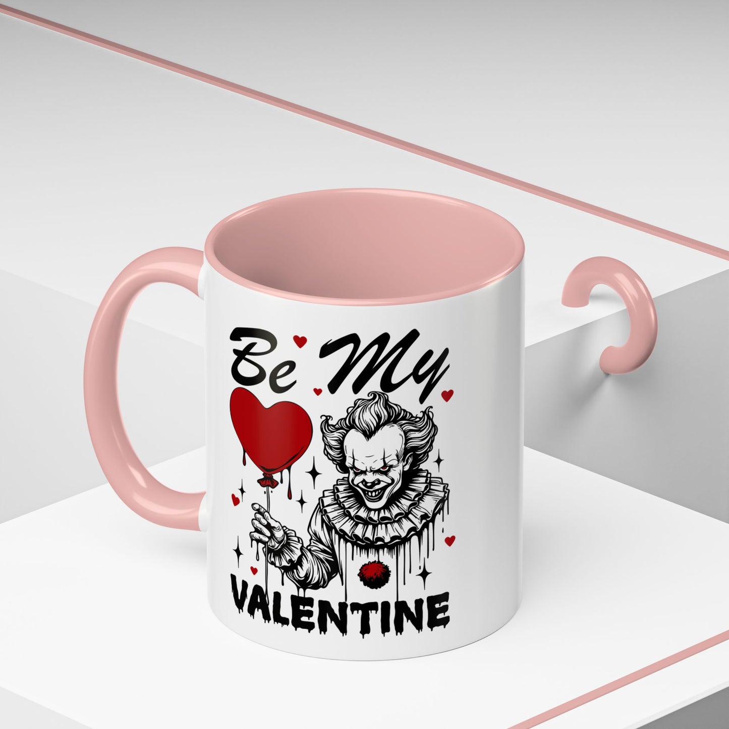 Be My Valentine Horror Mug — Creepy Clown Valentine's Coffee Cup (11/15oz)
