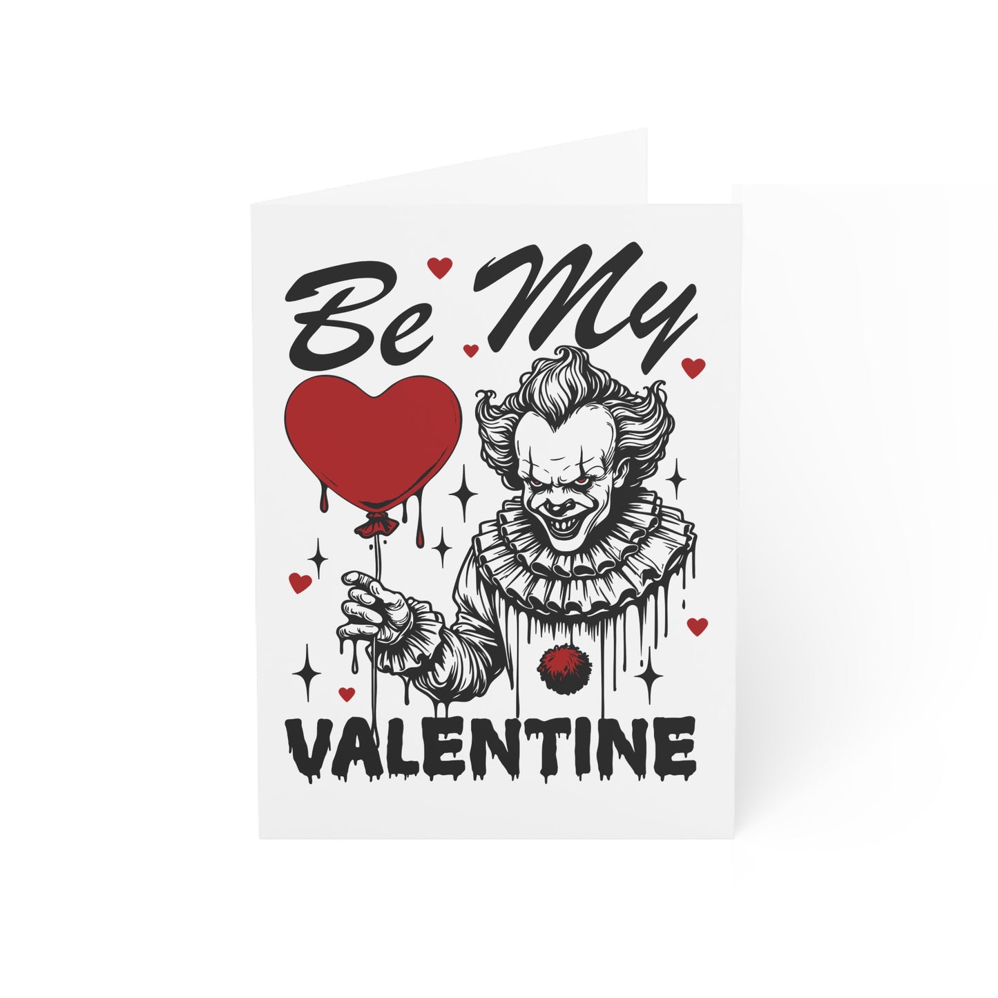 Creepy Clown "Be My Valentine" Greeting Card