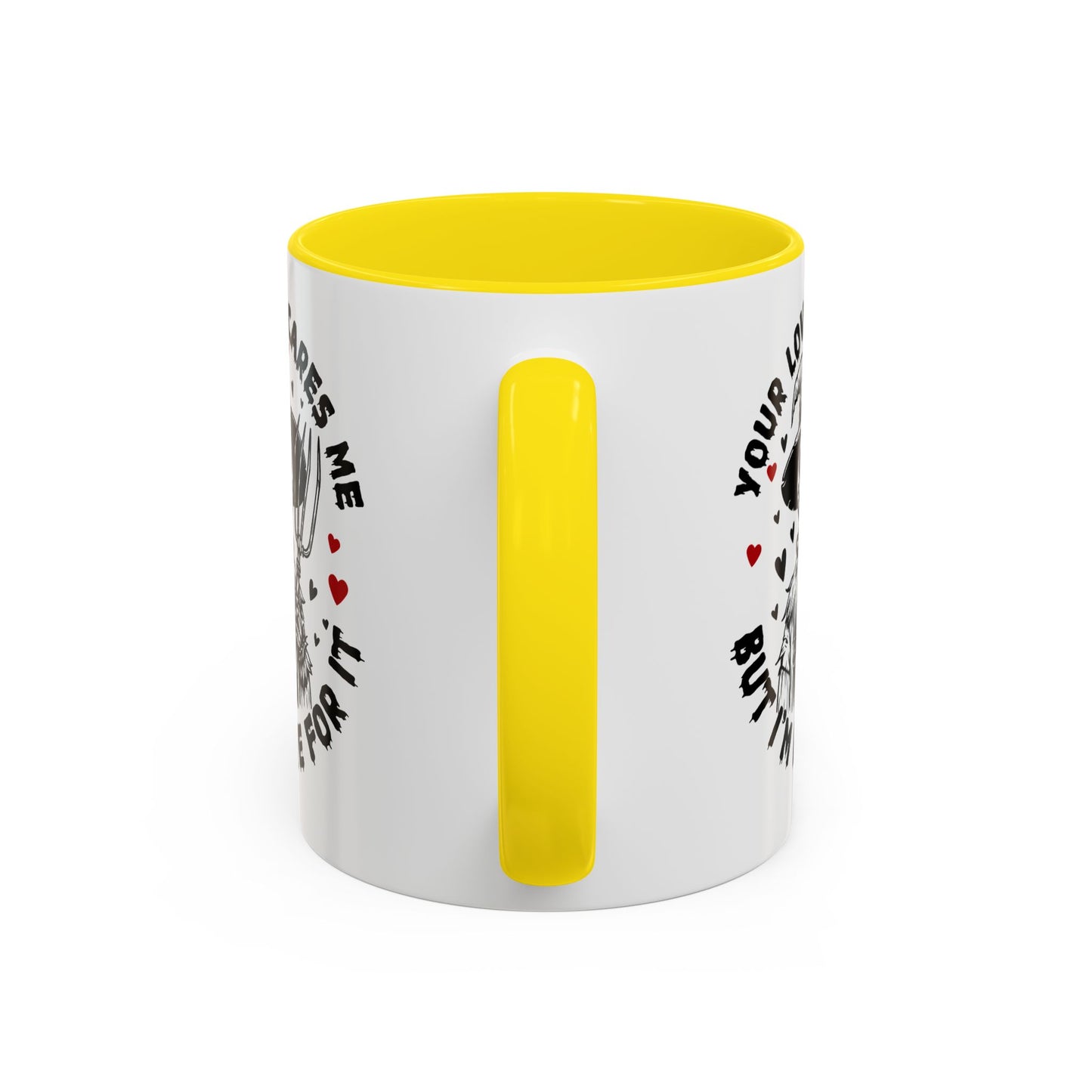 Scarecrow Love Accent Coffee Mug — "Your Love Scares Me But I'm Here For It"