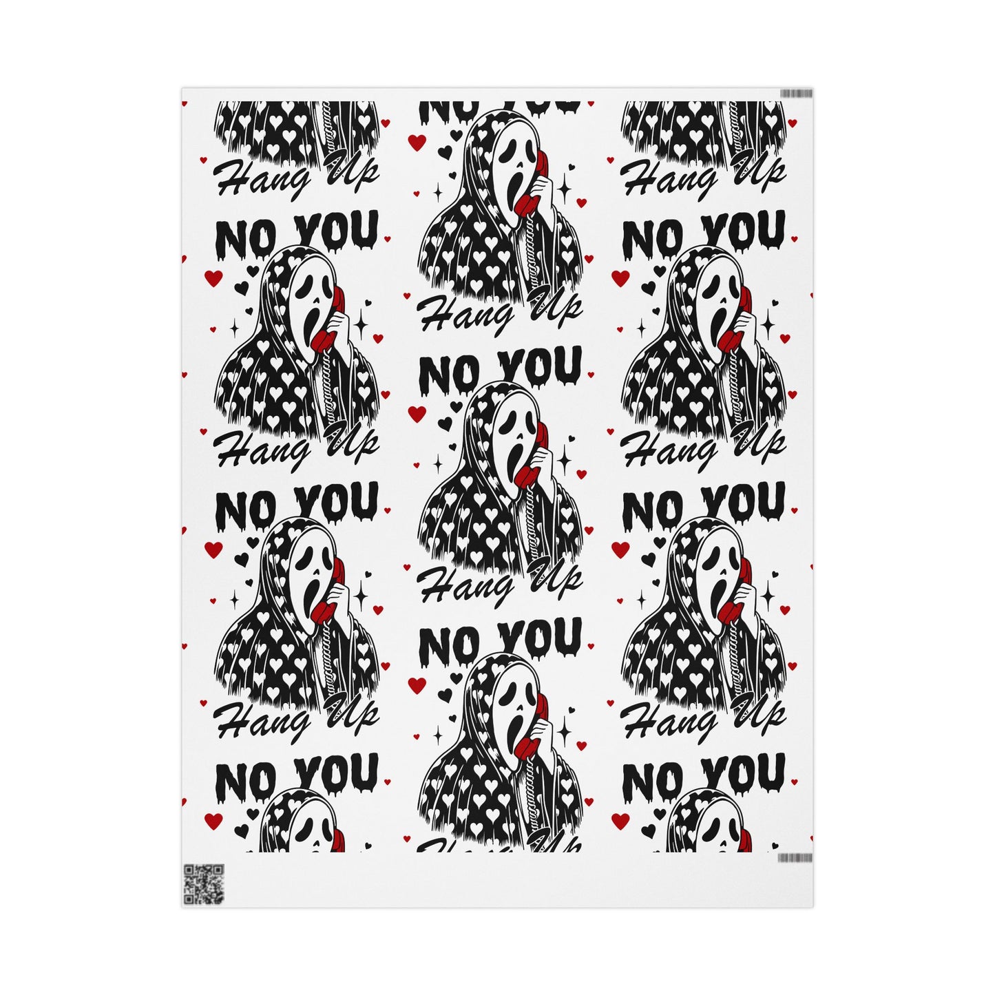 Scream Mask 'No You. Hang Up' Wrapping Paper – Horror Valentine Gift Wrap