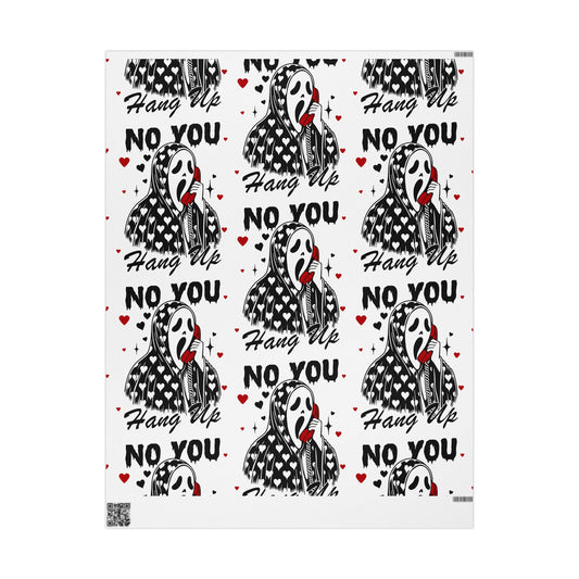 Scream Mask 'No You. Hang Up' Wrapping Paper – Horror Valentine Gift Wrap