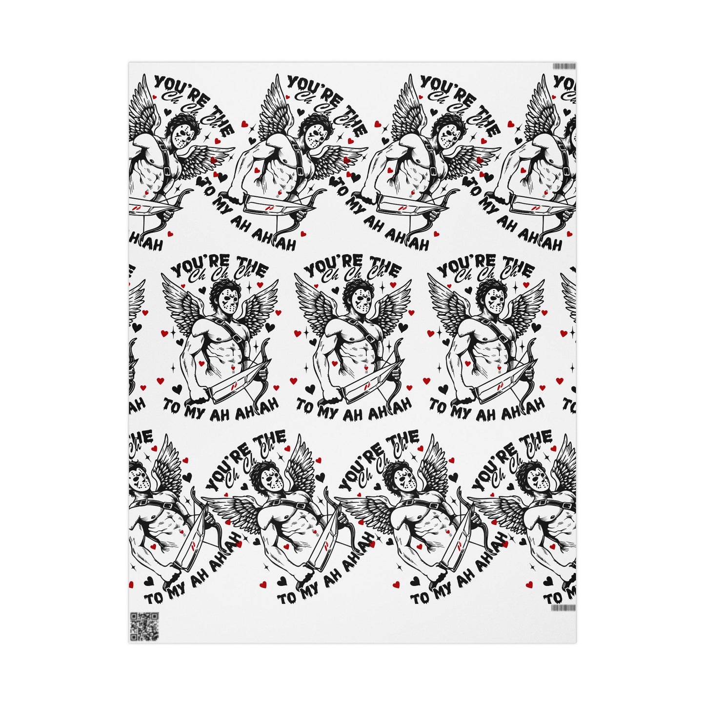 Wrapping Paper — 'You're the One' Vintage Cupid Pattern Valentine Gift Wrap