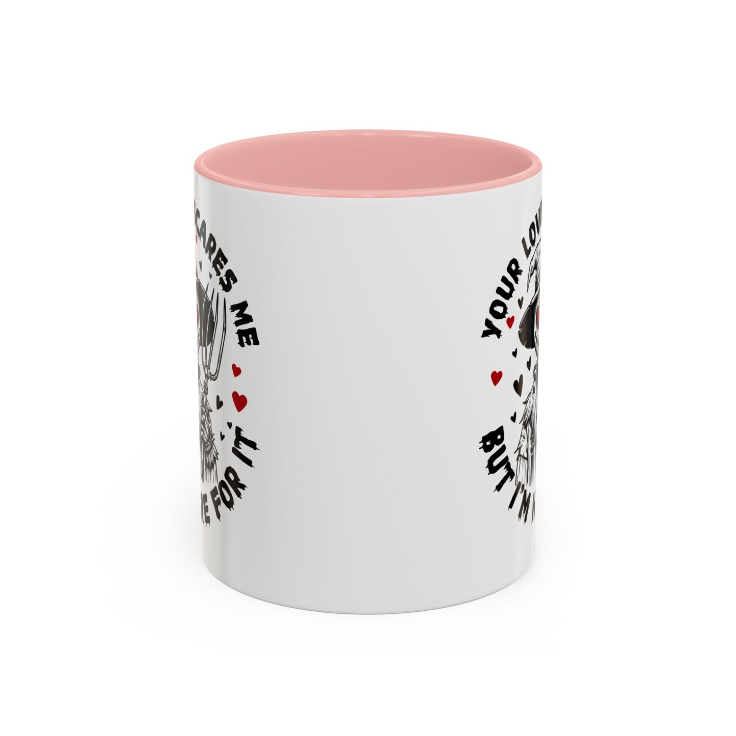 Scarecrow Love Accent Coffee Mug — "Your Love Scares Me But I'm Here For It"