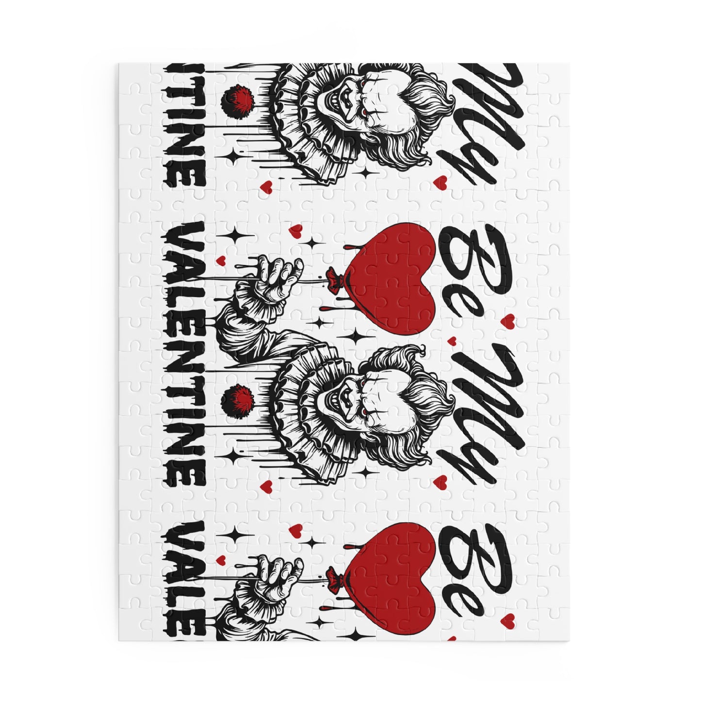 Horror Valentine Puzzle — 'Be My Valentine' Clown Heart Jigsaw (120/252/500 pcs)