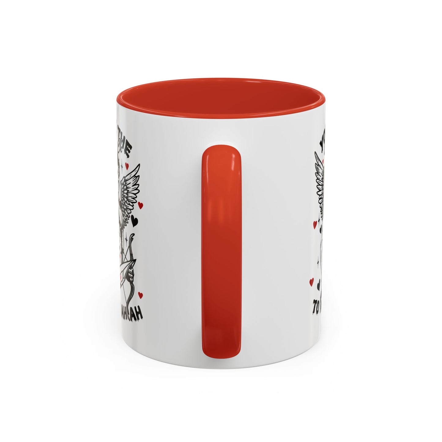 Cupid Jason Mask Coffee Mug — "You're the One to My Ah Ah Ah" Accent Mug