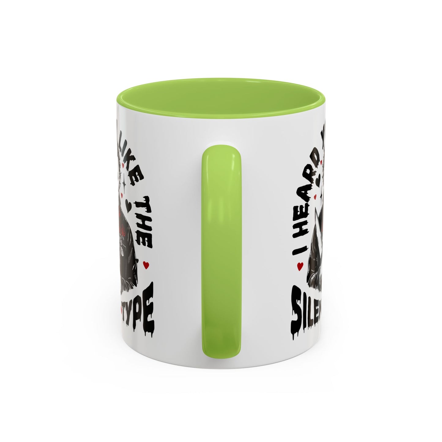 Accent Coffee Mug — "I Heard You Like the Silent Type" Horror Movie Michael Myers Design