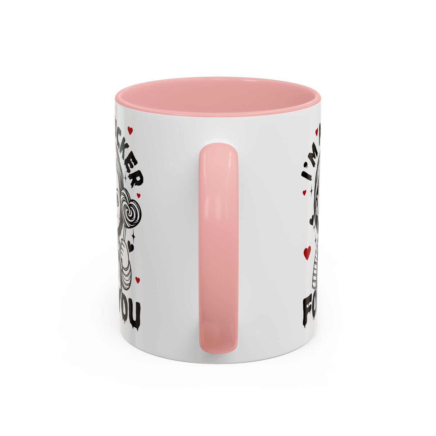 Coffee Mug — "I'm a Sucker For You" Cute Creepy Doll Valentine Accent Mug