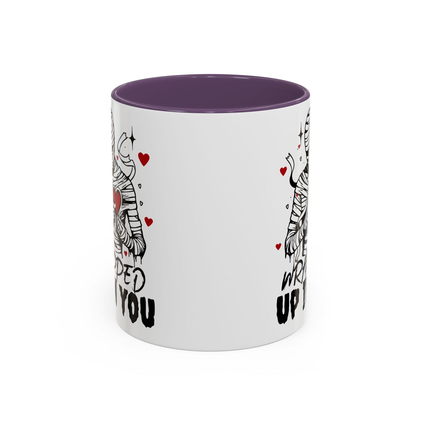 Wrapped Up In You Coffee Mug — Romantic Mummy Heart Accent Mug (11/15oz)