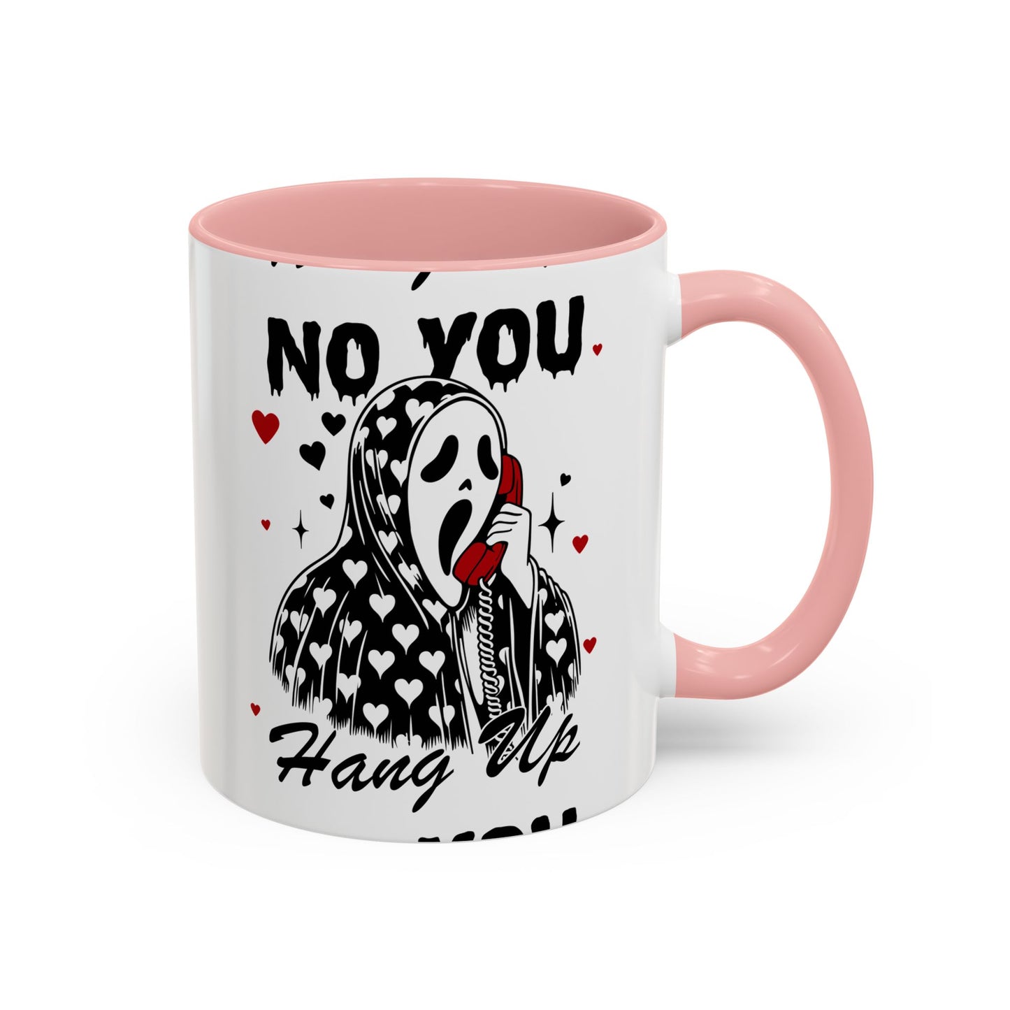 Coffee Mug — "No You Hang Up" Scream Mask Gothic Heart Accent Mug (11/15oz)
