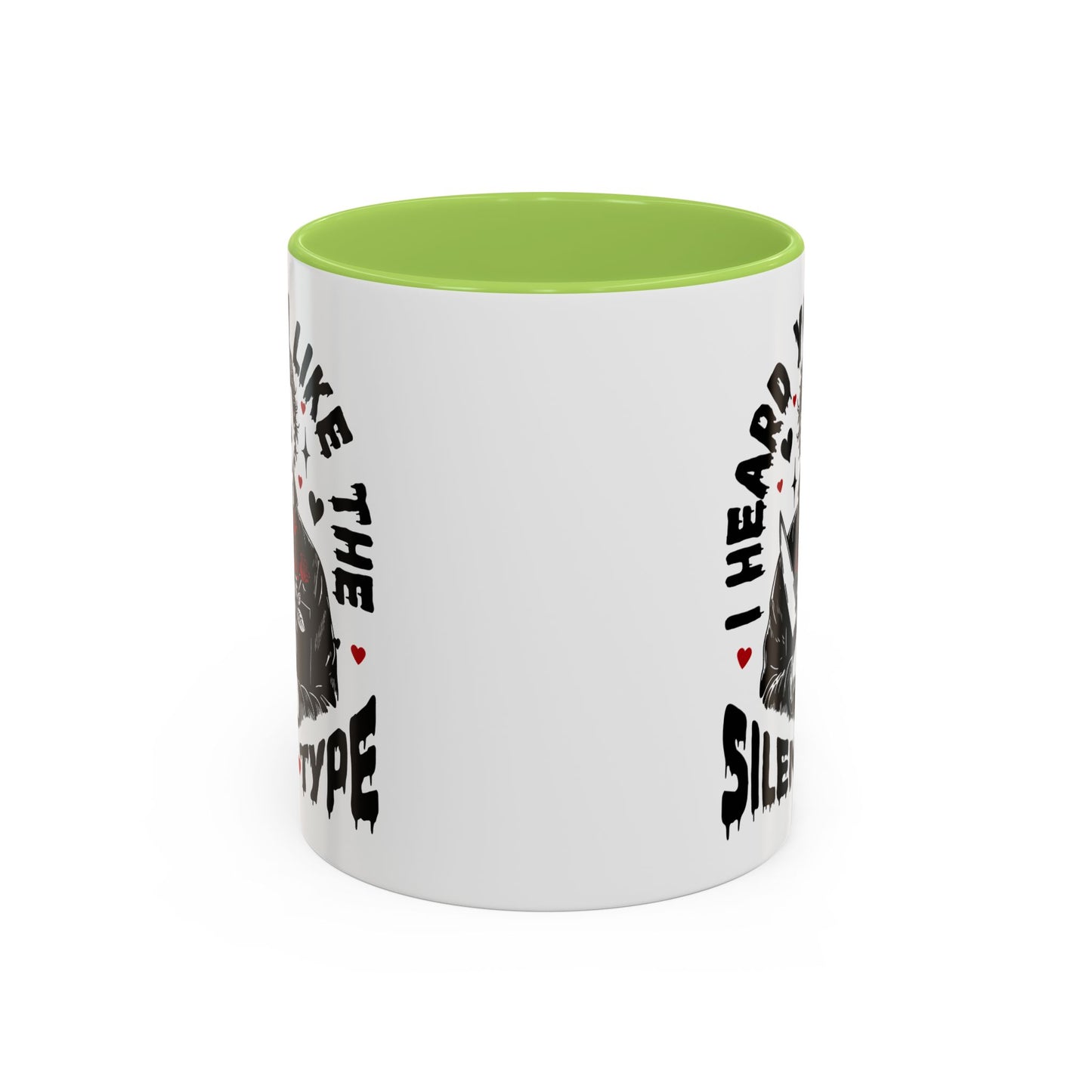 Accent Coffee Mug — "I Heard You Like the Silent Type" Horror Movie Michael Myers Design