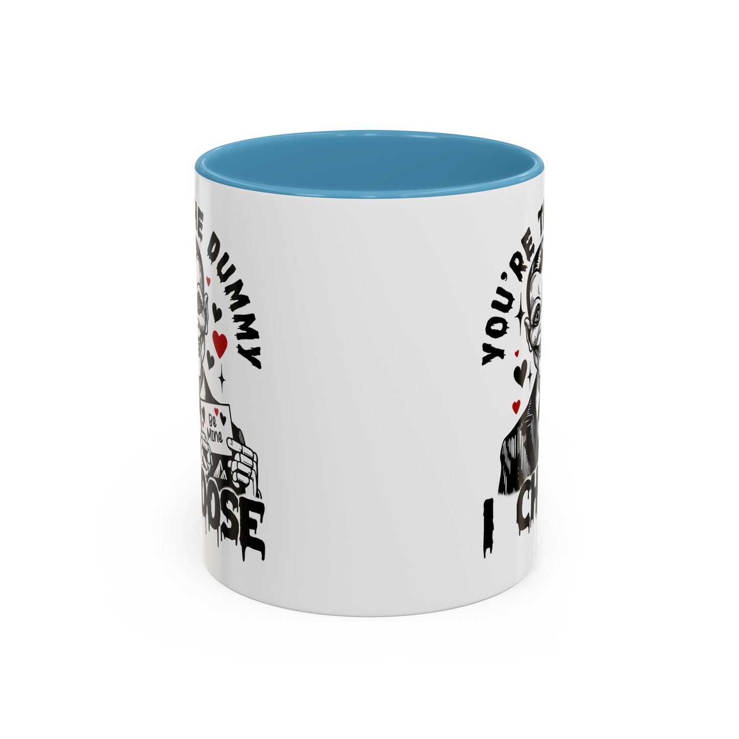Valentine Ventriloquist Doll Coffee Mug — "You're the Dummy I Choose" Accent Mug