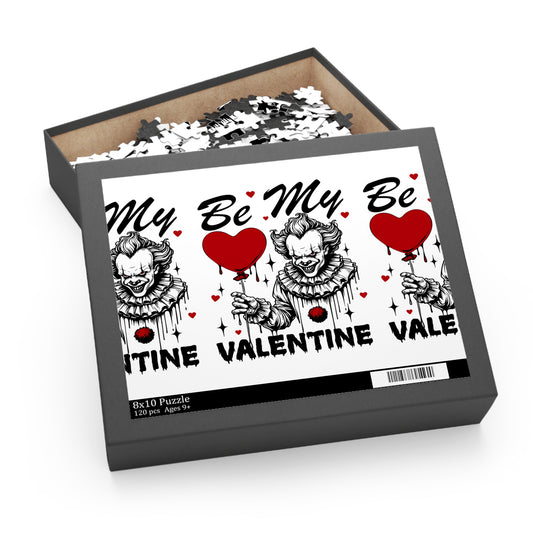Horror Valentine Puzzle — 'Be My Valentine' Clown Heart Jigsaw (120/252/500 pcs)