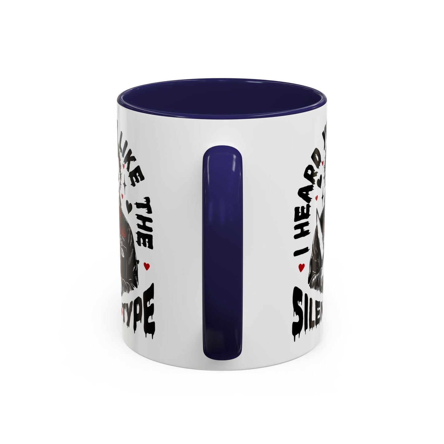 Accent Coffee Mug — "I Heard You Like the Silent Type" Horror Movie Michael Myers Design