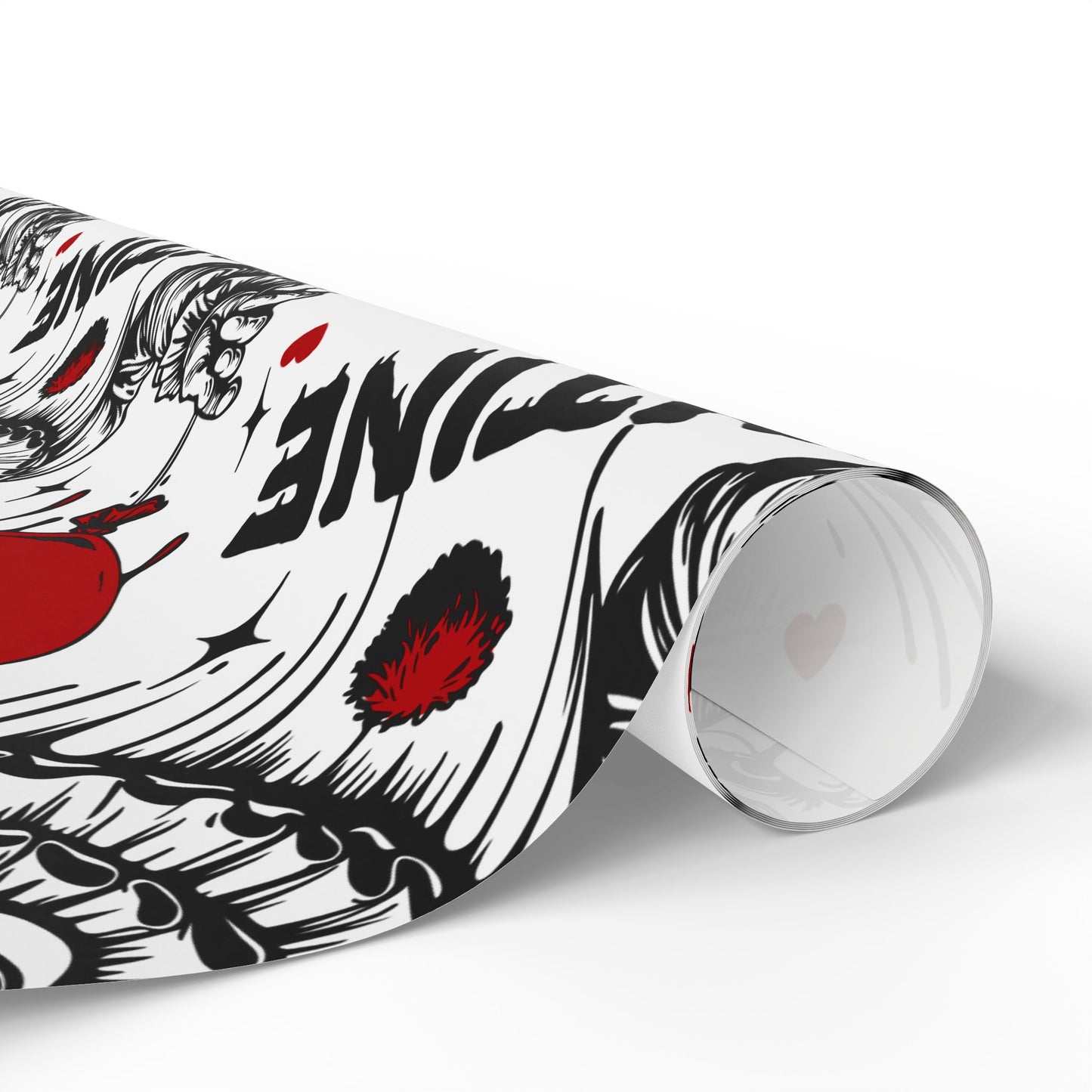 Be My Valentine Clown Wrapping Paper — Horror Valentine Gift Wrap