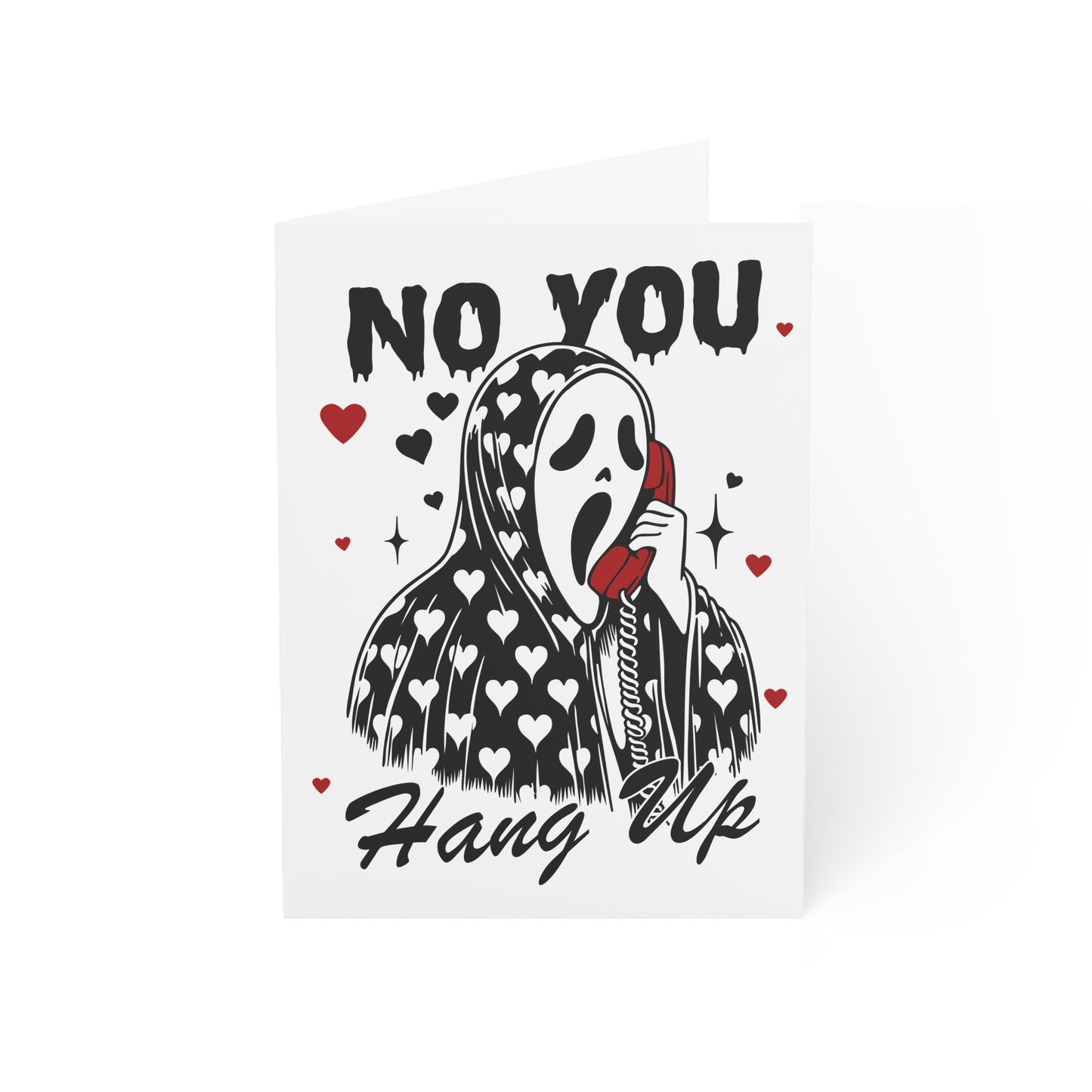 Funny Scream Mask 'No You Hang Up' Greeting Card — Pack of 1/10/30/50