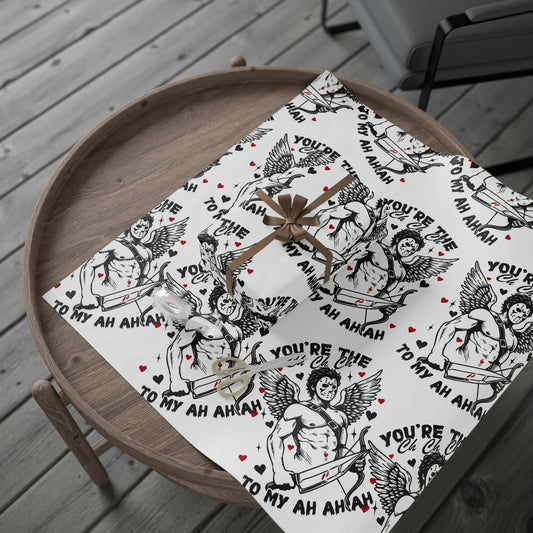 Wrapping Paper — 'You're the One' Vintage Cupid Pattern Valentine Gift Wrap