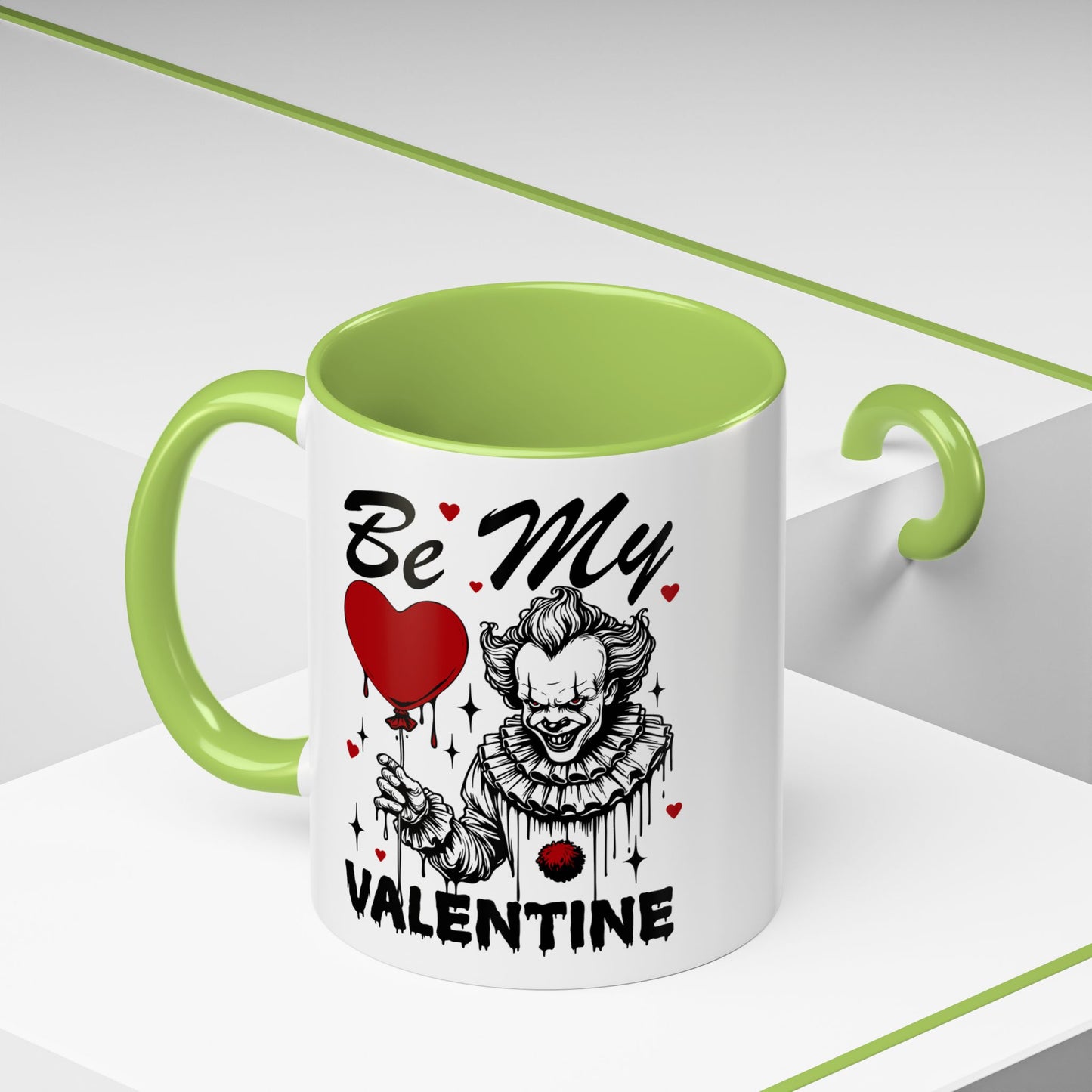 Be My Valentine Horror Mug — Creepy Clown Valentine's Coffee Cup (11/15oz)