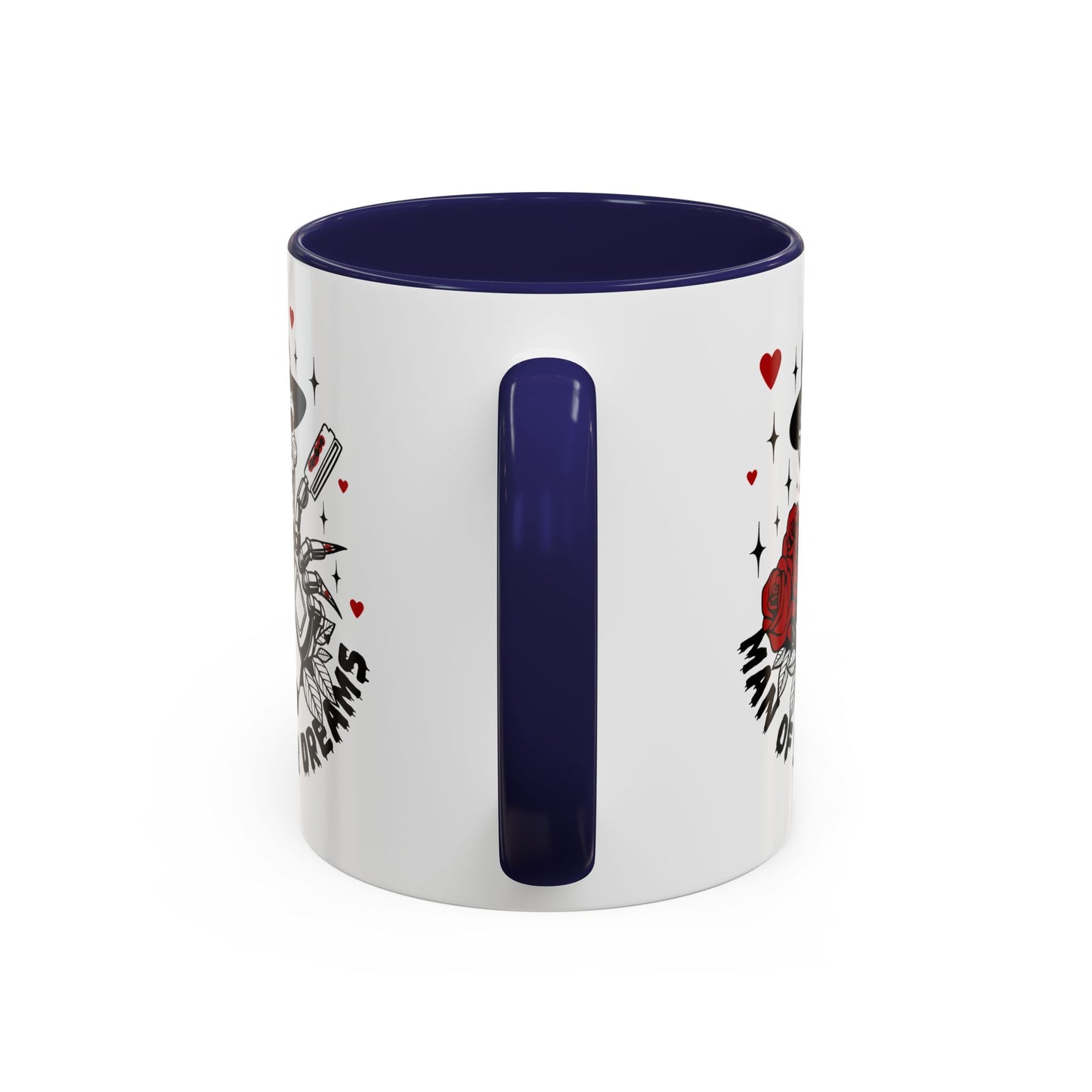 Man of Your Dreams Accent Coffee Mug — Horror Freddy-Inspired Skull with Rose (11/15oz)