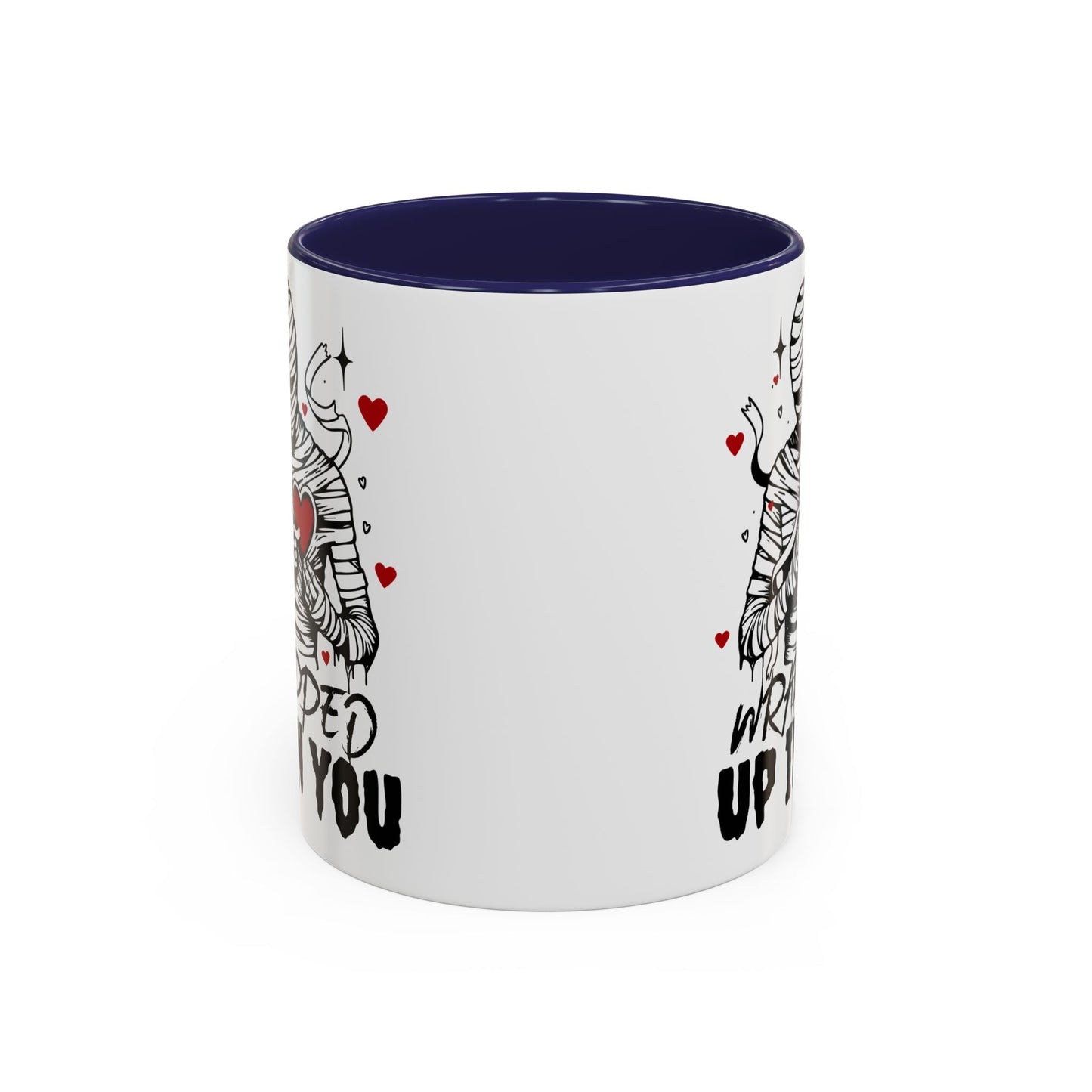 Wrapped Up In You Coffee Mug — Romantic Mummy Heart Accent Mug (11/15oz)