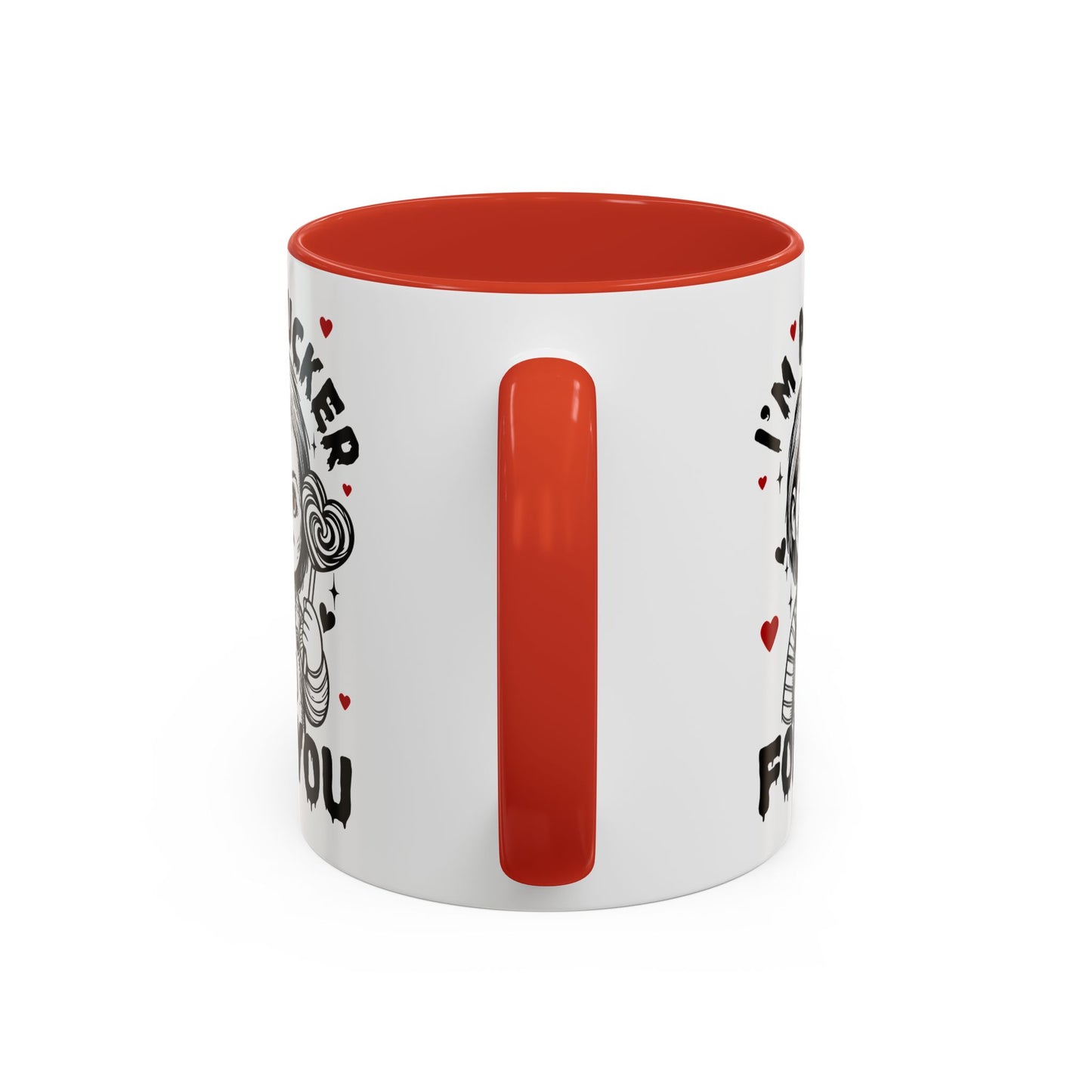 Coffee Mug — "I'm a Sucker For You" Cute Creepy Doll Valentine Accent Mug