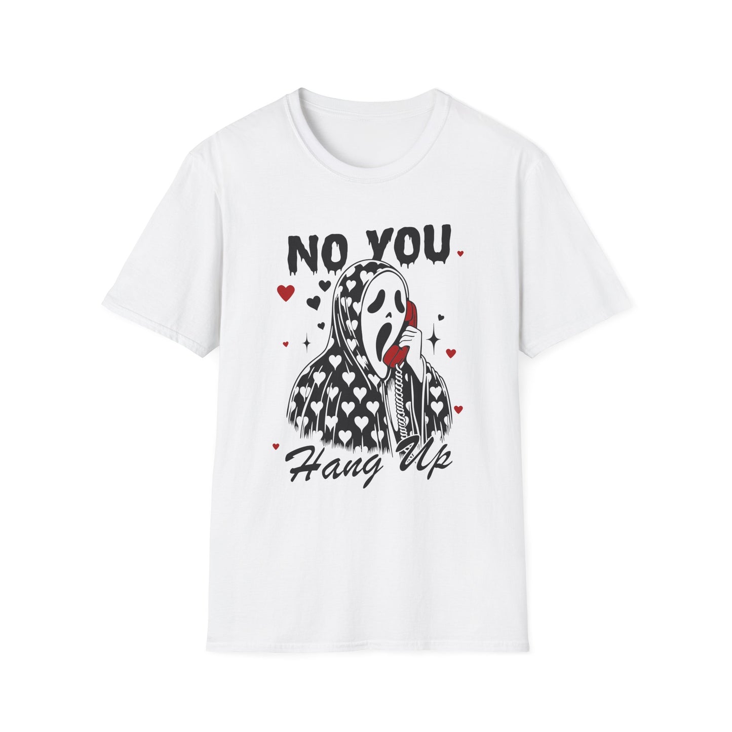 No You Hang Up— Scream Mask Valentine Tee