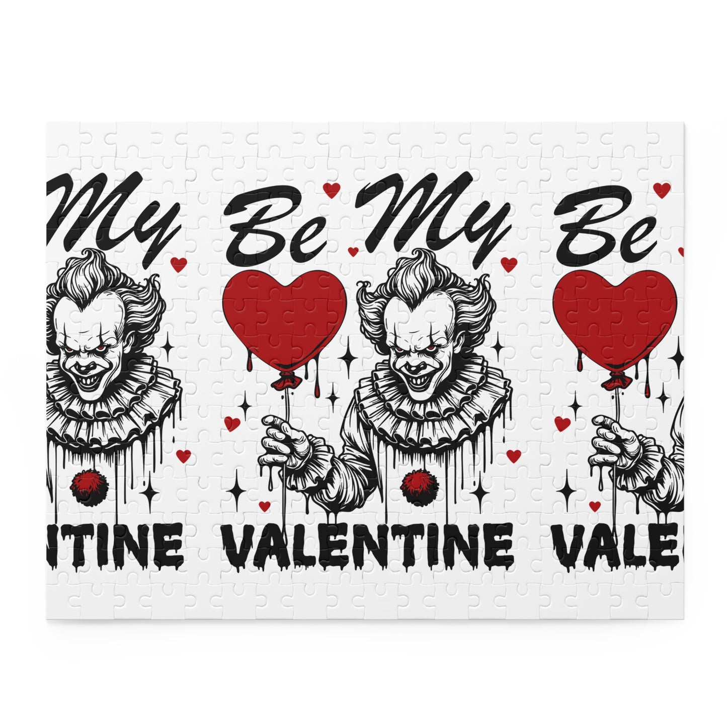 Horror Valentine Puzzle — 'Be My Valentine' Clown Heart Jigsaw (120/252/500 pcs)