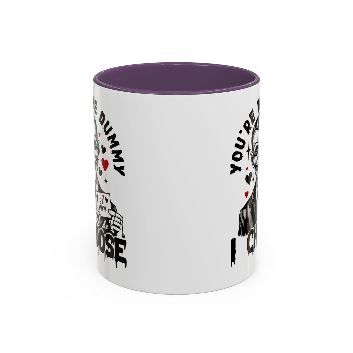 Valentine Ventriloquist Doll Coffee Mug — "You're the Dummy I Choose" Accent Mug