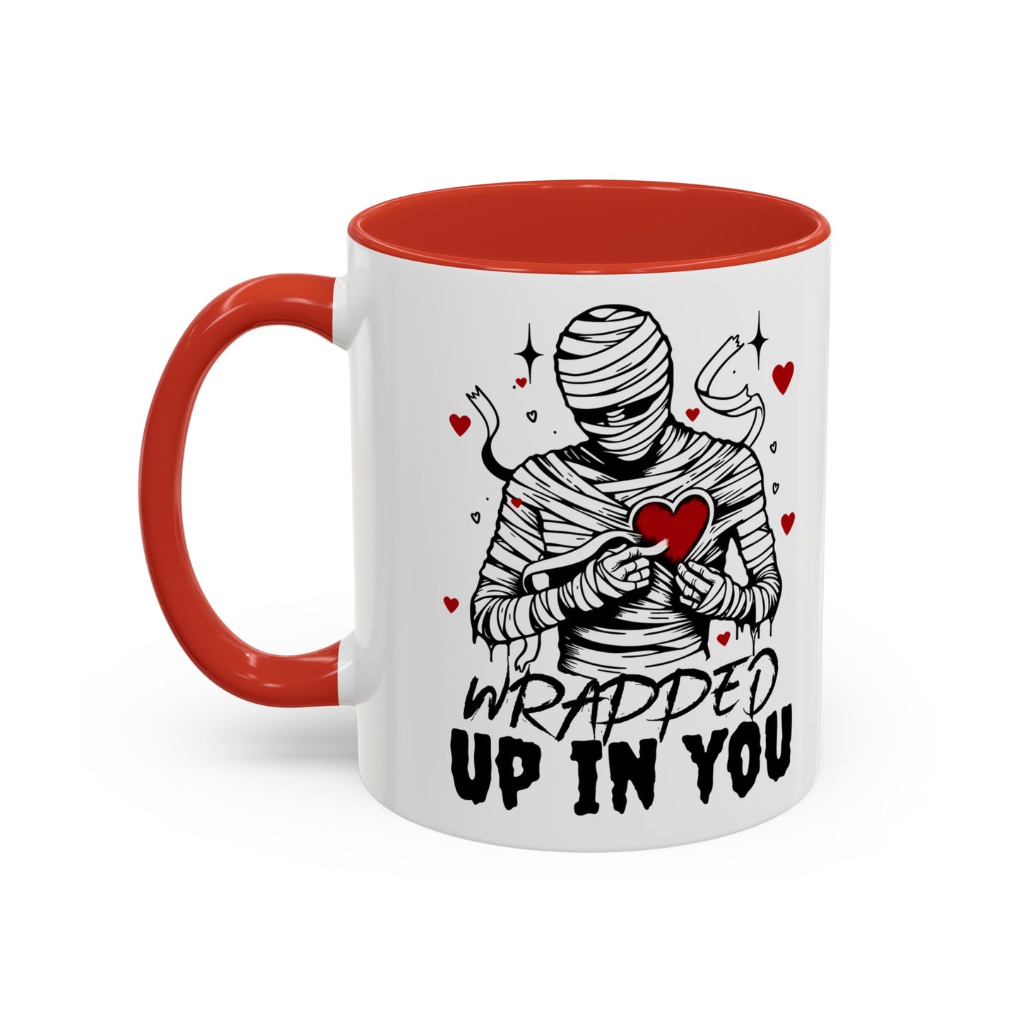Wrapped Up In You Coffee Mug — Romantic Mummy Heart Accent Mug (11/15oz)