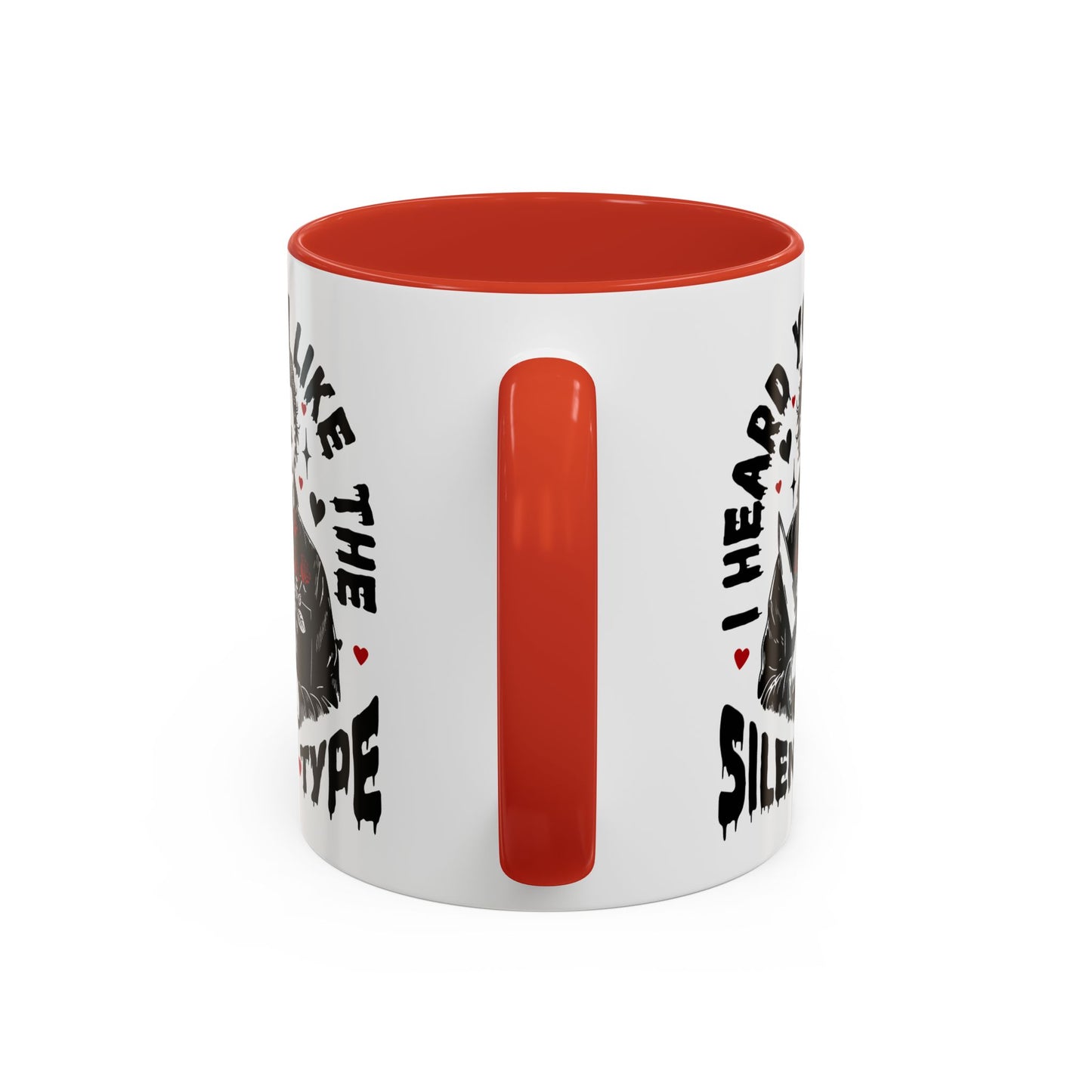Accent Coffee Mug — "I Heard You Like the Silent Type" Horror Movie Michael Myers Design