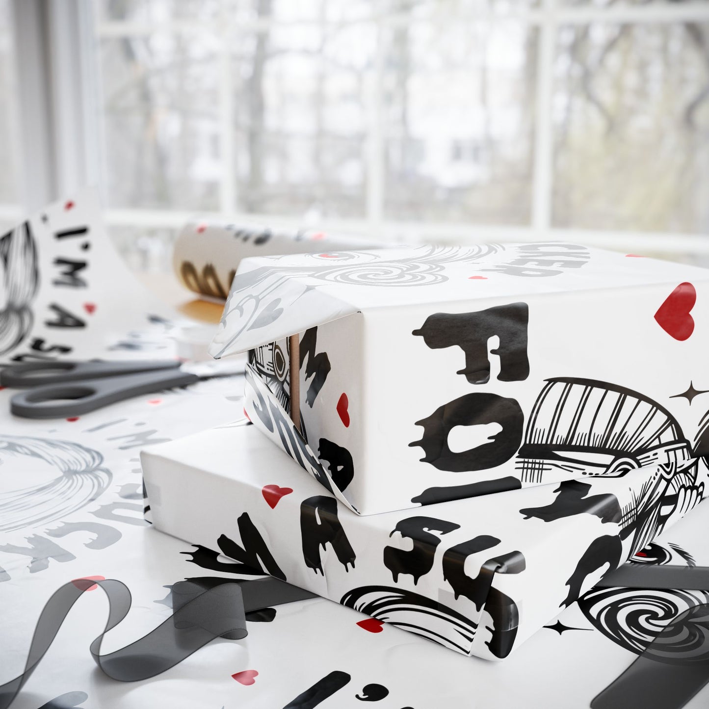 Valentine’s ‘I’m A Sucker For You’ Wrapping Paper — Cute Vampire Love Gift Wrap