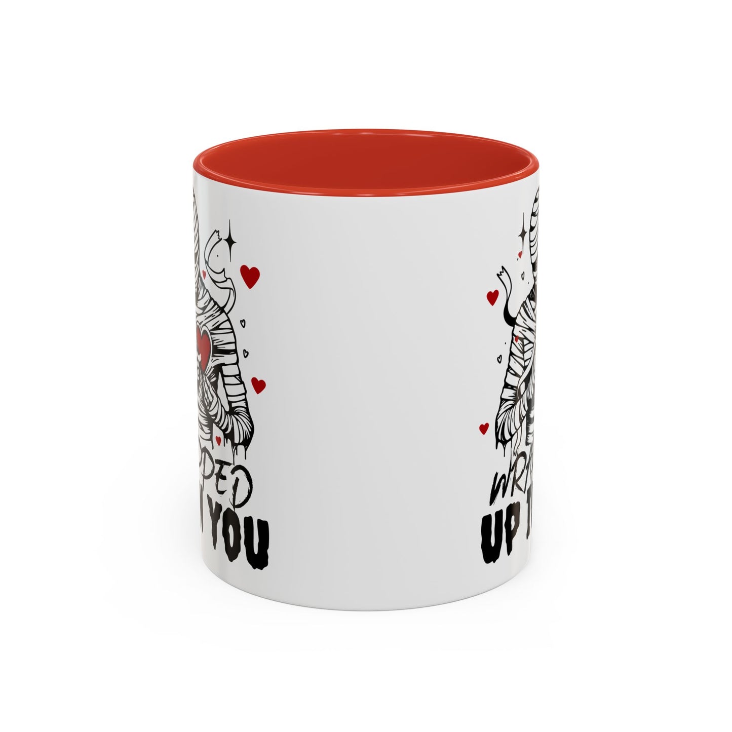 Wrapped Up In You Coffee Mug — Romantic Mummy Heart Accent Mug (11/15oz)
