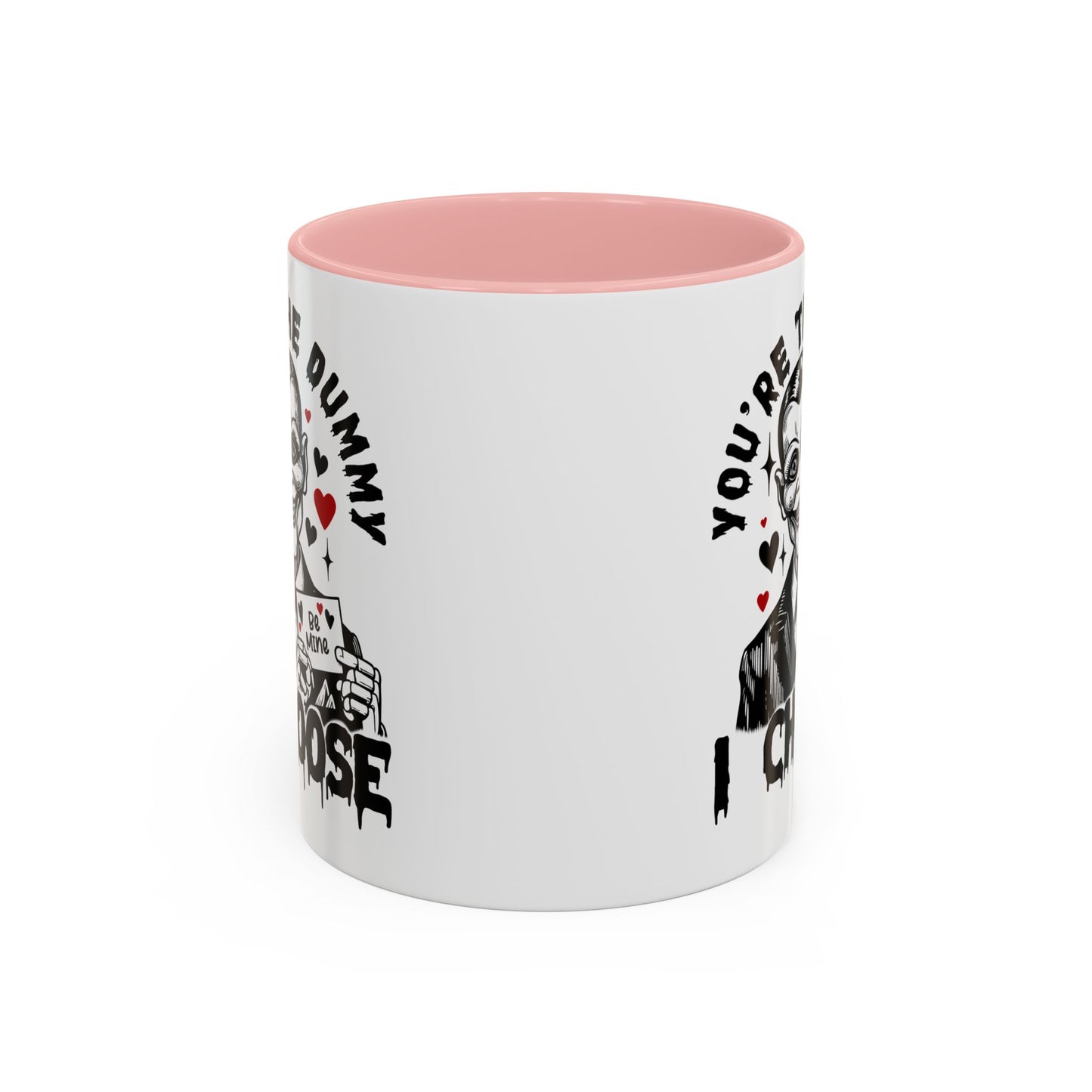 Valentine Ventriloquist Doll Coffee Mug — "You're the Dummy I Choose" Accent Mug