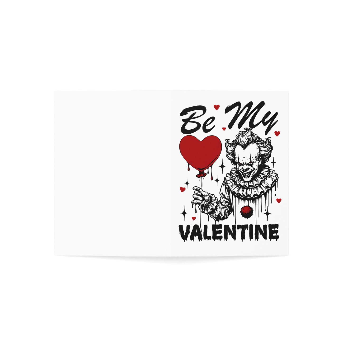 Creepy Clown "Be My Valentine" Greeting Card