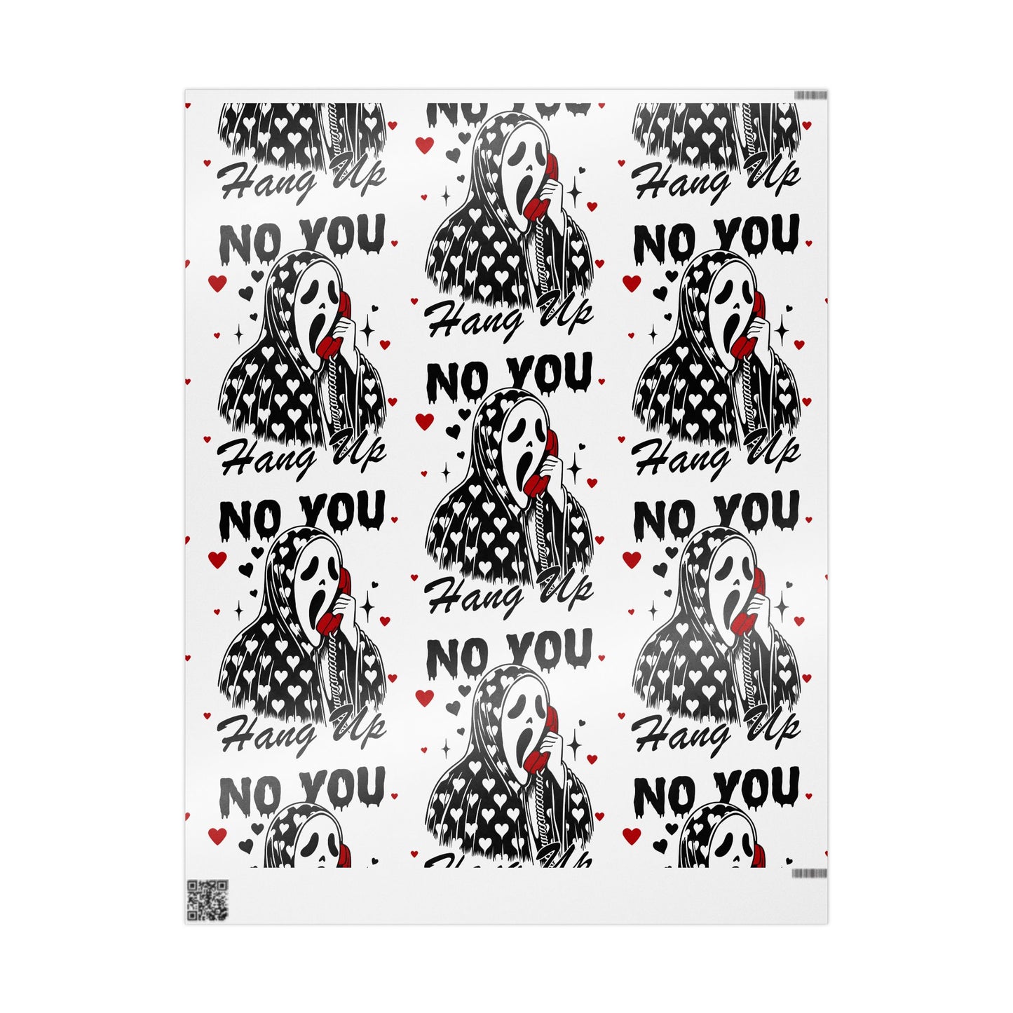Scream Mask 'No You. Hang Up' Wrapping Paper – Horror Valentine Gift Wrap