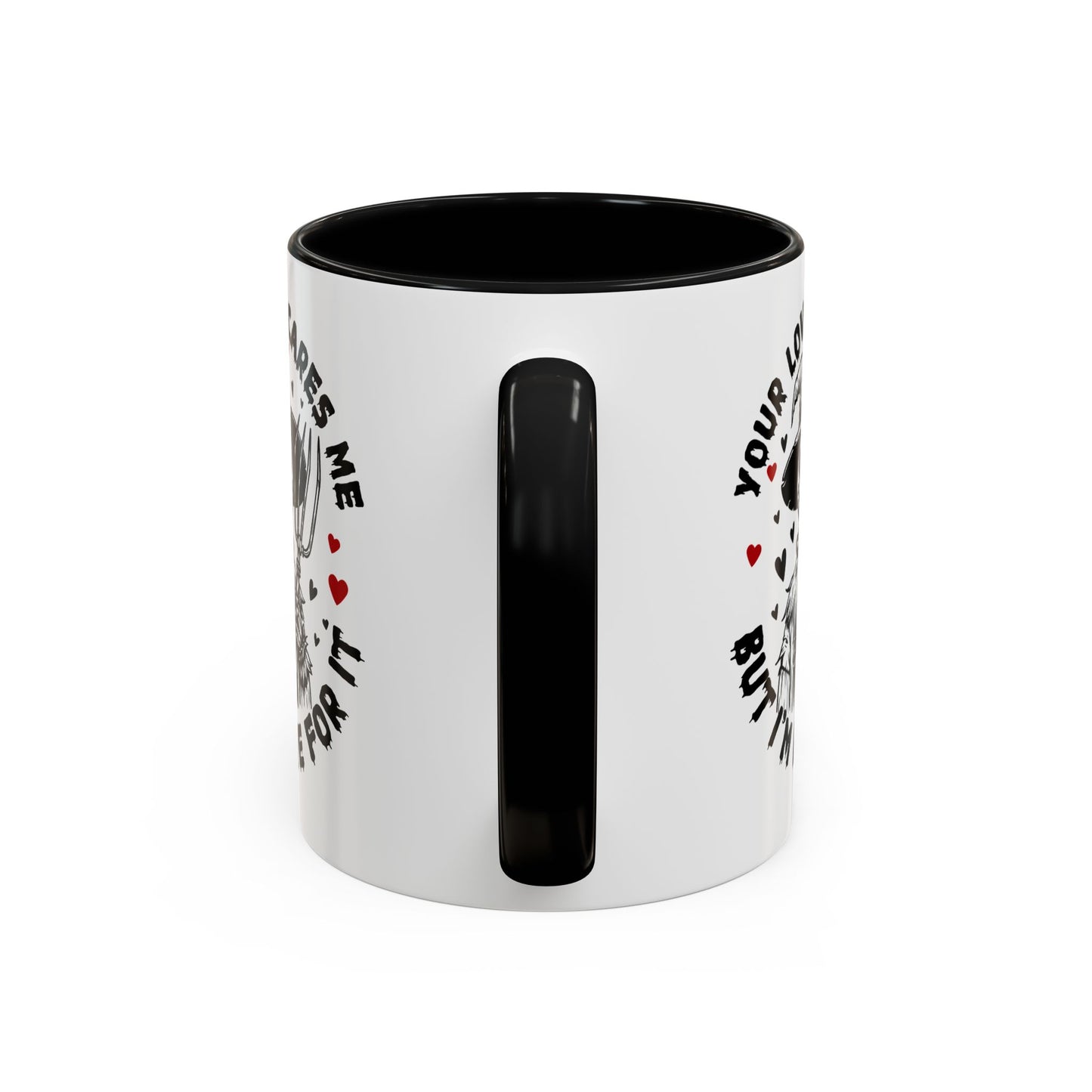 Scarecrow Love Accent Coffee Mug — "Your Love Scares Me But I'm Here For It"