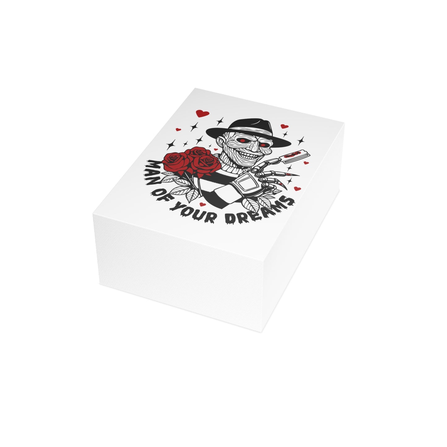 Horror Romance Greeting Card — “Man of Your Dreams” Freddy-Inspired Valentine Card