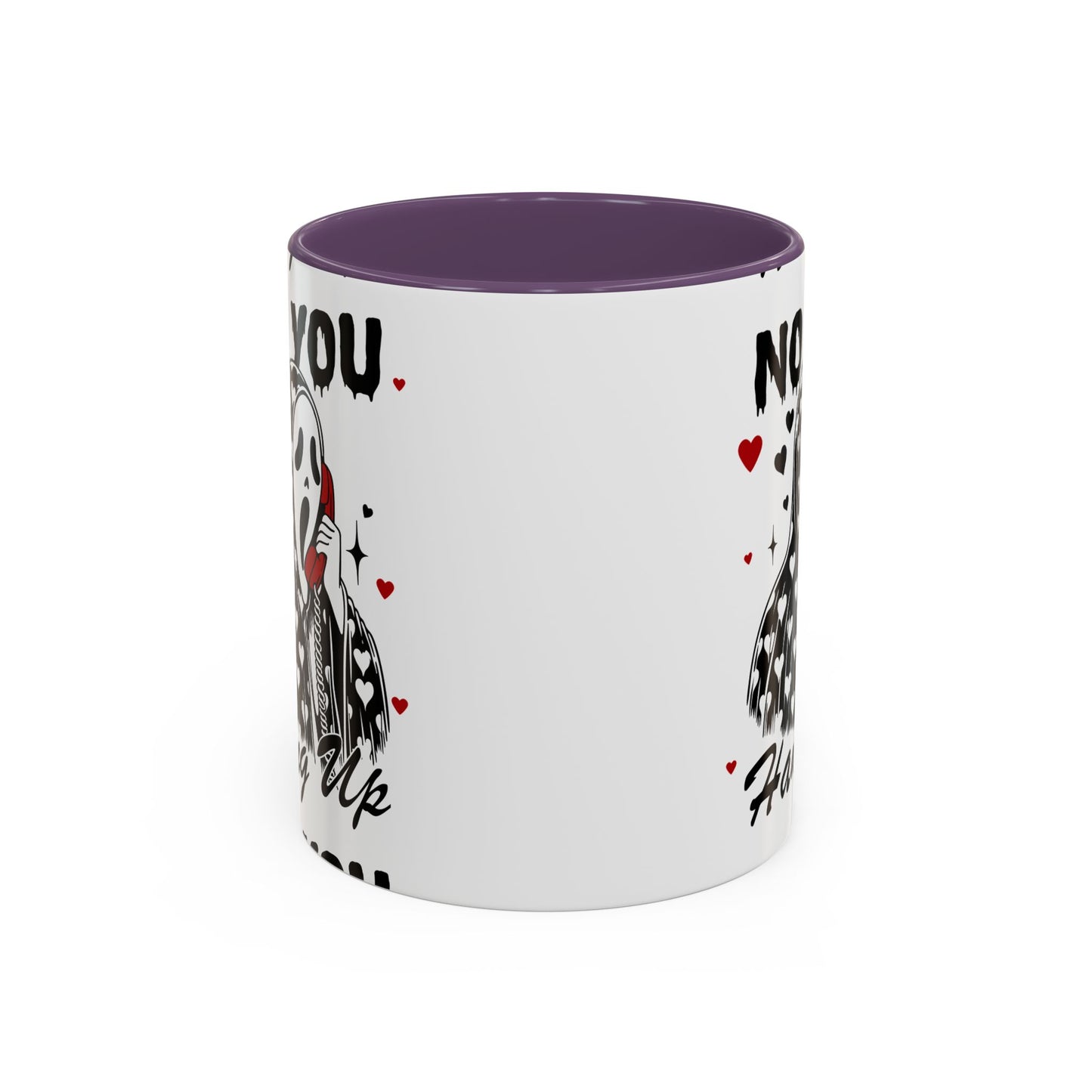 Coffee Mug — "No You Hang Up" Scream Mask Gothic Heart Accent Mug (11/15oz)